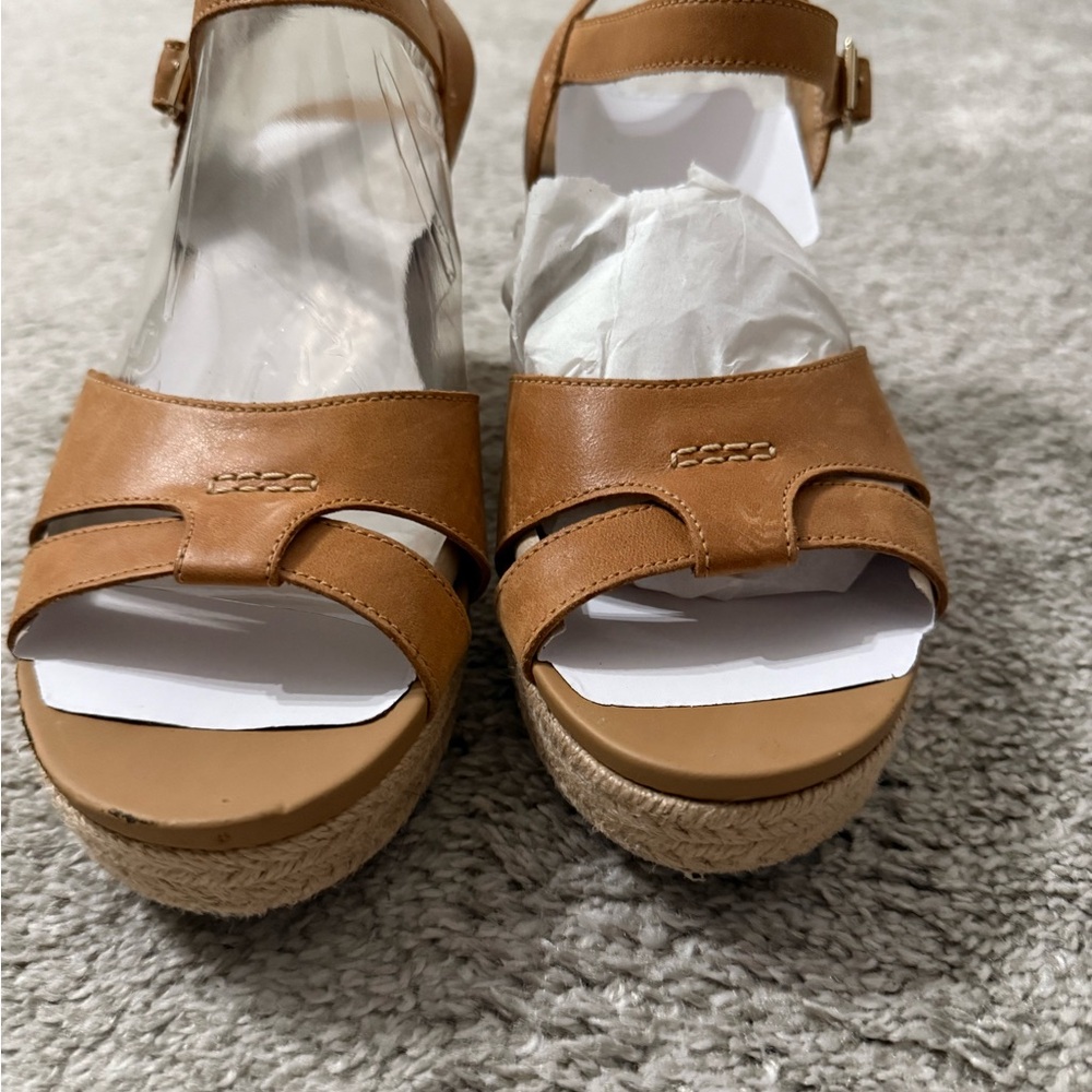 UGG Tan Espadrille Wedge Sandals